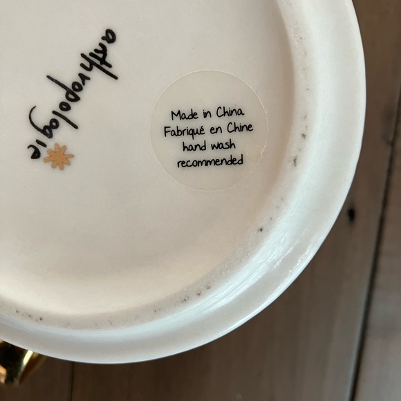 Anthropologie Night Sky Grey Blue Watercolor Drip Mug - Picture 7 of 8